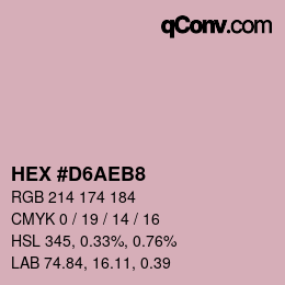 Código de color: HEX #D6AEB8 | qconv.com