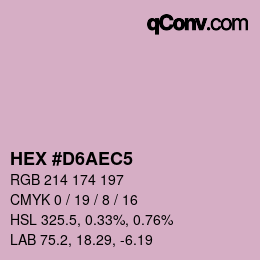 Farbcode: HEX #D6AEC5 | qconv.com
