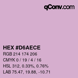 Código de color: HEX #D6AECE | qconv.com