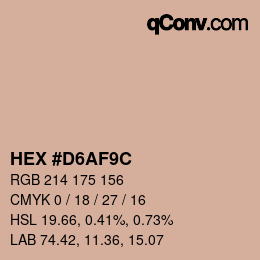 Color code: HEX #D6AF9C | qconv.com