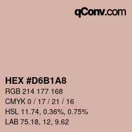Color code: HEX #D6B1A8 | qconv.com