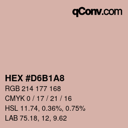 Color code: HEX #D6B1A8 | qconv.com