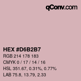 カラーコード: HEX #D6B2B7 | qconv.com
