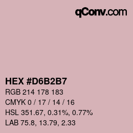 Color code: HEX #D6B2B7 | qconv.com