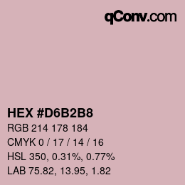 Color code: HEX #D6B2B8 | qconv.com