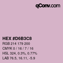 Color code: HEX #D6B3C8 | qconv.com