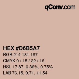 Color code: HEX #D6B5A7 | qconv.com