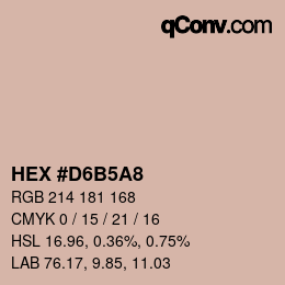 Color code: HEX #D6B5A8 | qconv.com