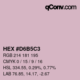カラーコード: HEX #D6B5C3 | qconv.com