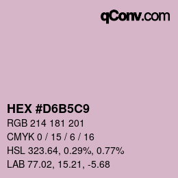 カラーコード: HEX #D6B5C9 | qconv.com