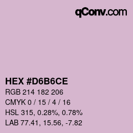 Color code: HEX #D6B6CE | qconv.com