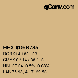 カラーコード: HEX #D6B785 | qconv.com