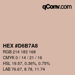 Color code: HEX #D6B7A8 | qconv.com
