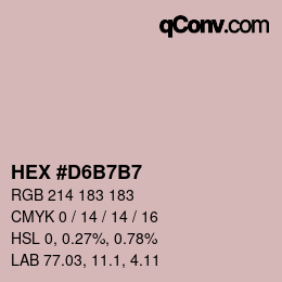 Color code: HEX #D6B7B7 | qconv.com