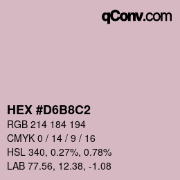 Color code: HEX #D6B8C2 | qconv.com