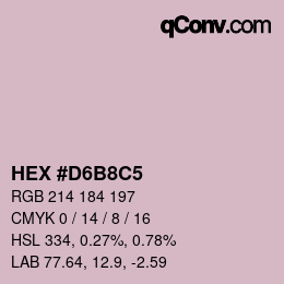 Farbcode: HEX #D6B8C5 | qconv.com