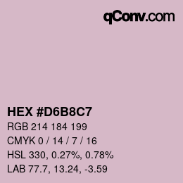 Color code: HEX #D6B8C7 | qconv.com