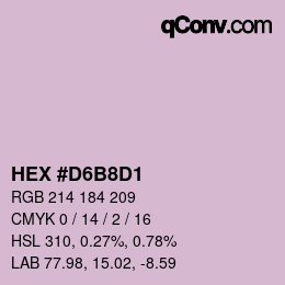 Color code: HEX #D6B8D1 | qconv.com