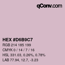 Color code: HEX #D6B9C7 | qconv.com