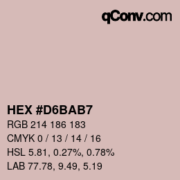 カラーコード: HEX #D6BAB7 | qconv.com