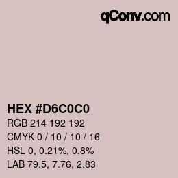 Color code: HEX #D6C0C0 | qconv.com