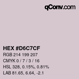 Color code: HEX #D6C7CF | qconv.com