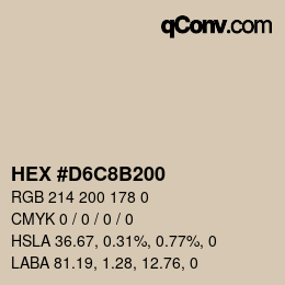Color code: HEX #D6C8B200 | qconv.com