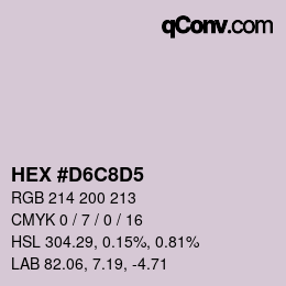 Color code: HEX #D6C8D5 | qconv.com