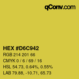 Color code: HEX #D6C942 | qconv.com