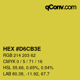 Color code: HEX #D6CB3E | qconv.com
