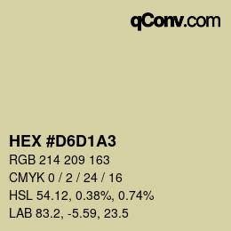 カラーコード: HEX #D6D1A3 | qconv.com
