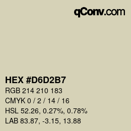 カラーコード: HEX #D6D2B7 | qconv.com