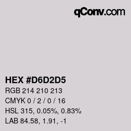 Color code: HEX #D6D2D5 | qconv.com