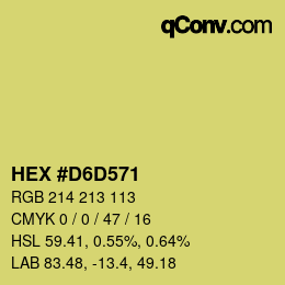 颜色代码: HEX #D6D571 | qconv.com