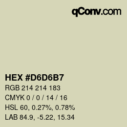 カラーコード: HEX #D6D6B7 | qconv.com