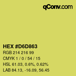 Color code: HEX #D6D863 | qconv.com