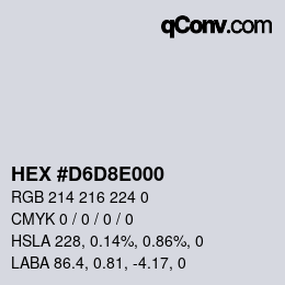 Color code: HEX #D6D8E000 | qconv.com