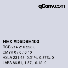 Color code: HEX #D6D8E400 | qconv.com