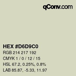 Color code: HEX #D6D9C0 | qconv.com