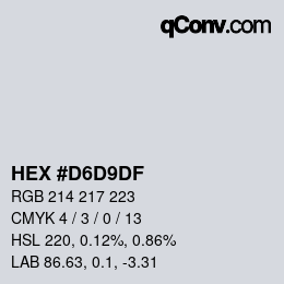 Color code: HEX #D6D9DF | qconv.com