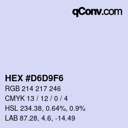 Color code: HEX #D6D9F6 | qconv.com