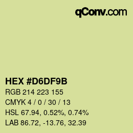 Código de color: HEX #D6DF9B | qconv.com
