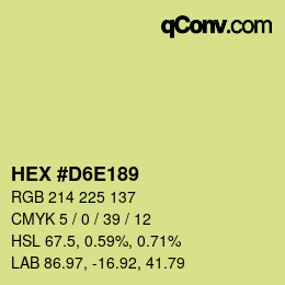 Color code: HEX #D6E189 | qconv.com