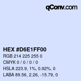 Color code: HEX #D6E1FF00 | qconv.com