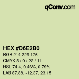 Color code: HEX #D6E2B0 | qconv.com