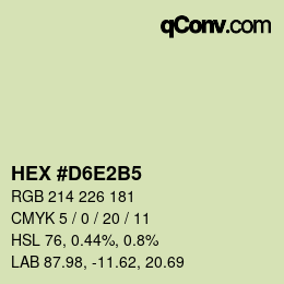 Color code: HEX #D6E2B5 | qconv.com