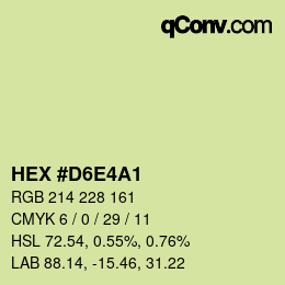 Color code: HEX #D6E4A1 | qconv.com