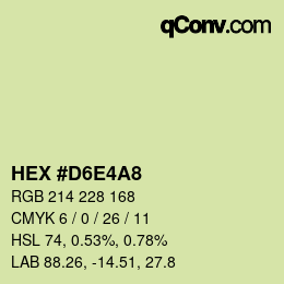 Color code: HEX #D6E4A8 | qconv.com