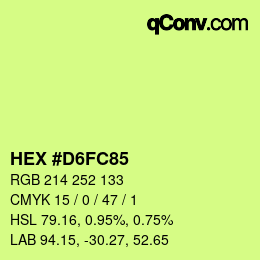 カラーコード: HEX #D6FC85 | qconv.com