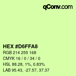 Color code: HEX #D6FFA8 | qconv.com